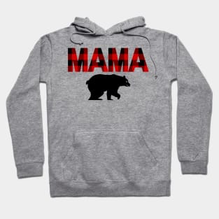 Mama Bear in Buffalo Plaid Pattern Hoodie